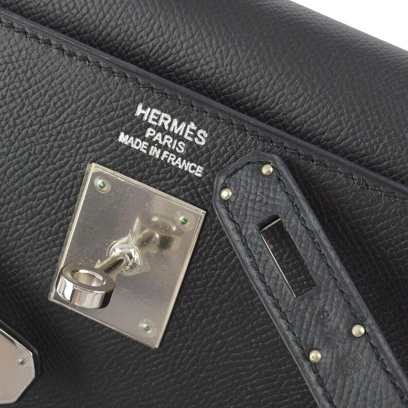 Hermes Black Epsom Kelly 35 Sellier 2Way