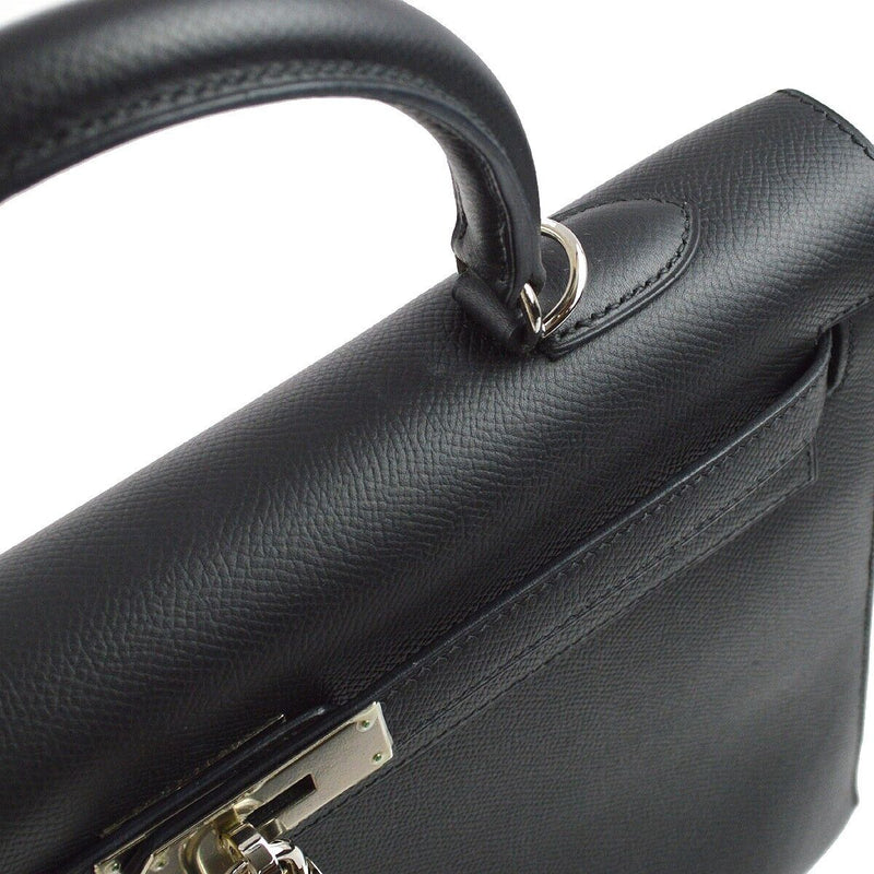 Hermes Black Epsom Kelly 35 Sellier 2Way