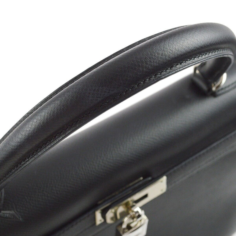 Hermes Black Epsom Kelly 35 Sellier 2Way