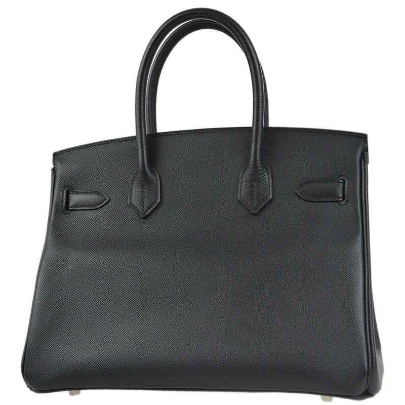 Hermes Black Epsom Birkin 30 Handbag □P