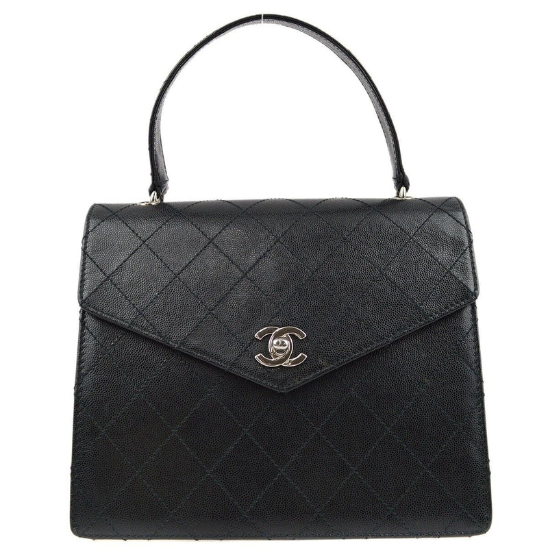 Chanel Black Caviar Top Handle Handbag