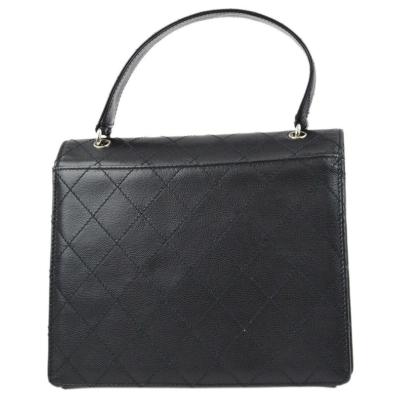 Chanel Black Caviar Top Handle Handbag