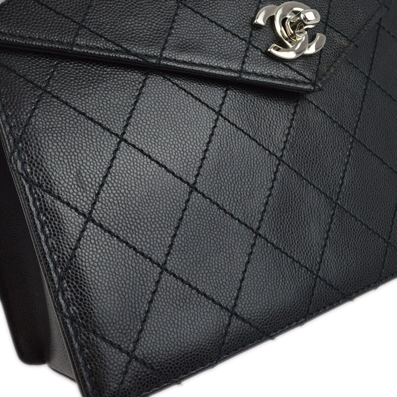 Chanel Black Caviar Top Handle Handbag