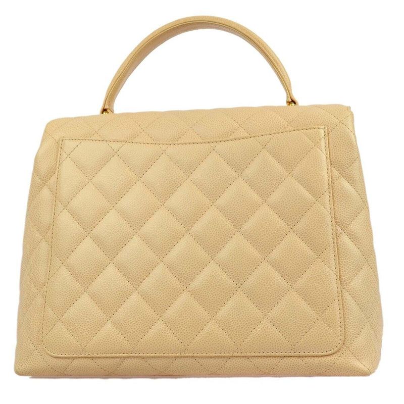 Chanel Beige Caviar Top Handle Handbag