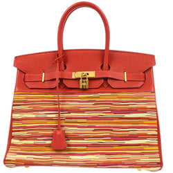 Hermes Vibrato Calf Red Birkin 35