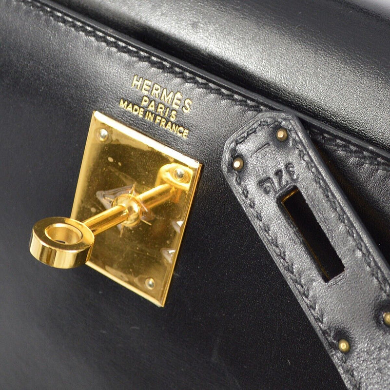 Hermes Black Box Calf Kelly 32 Retourne