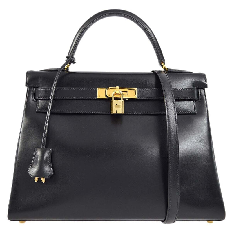 Hermes Black Box Calf Kelly 32 Retourne