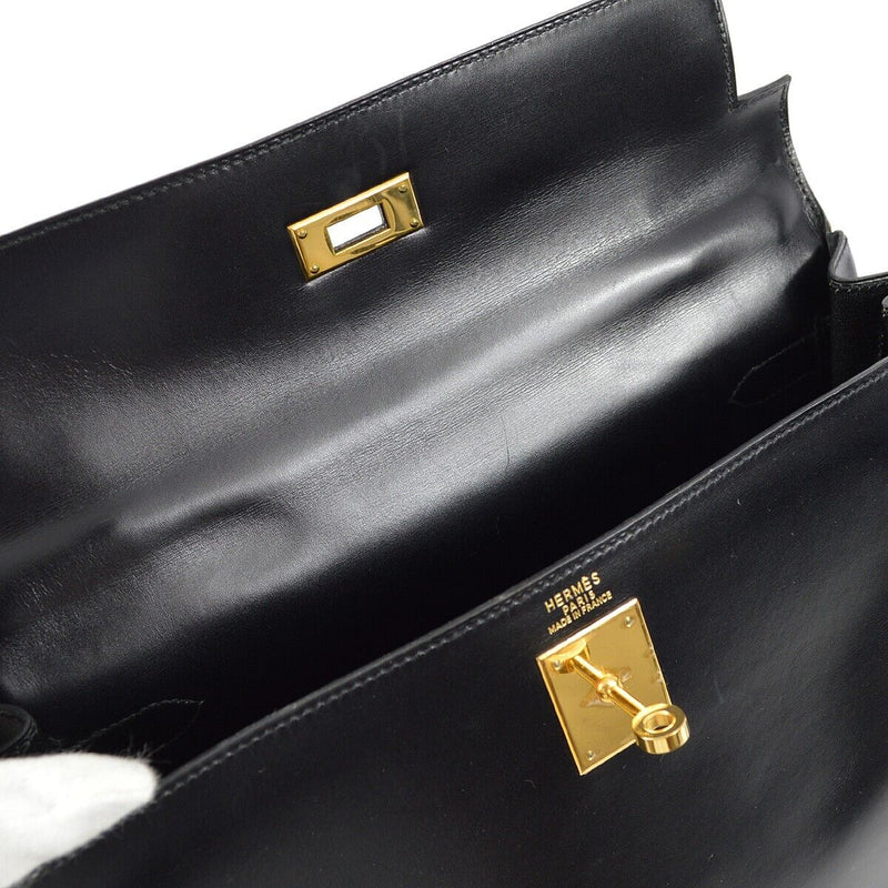 Hermes Black Box Calf Kelly 32 Retourne