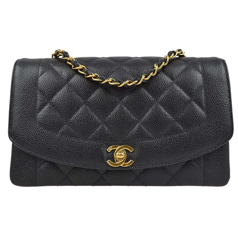 Chanel Black Caviar Medium Diana