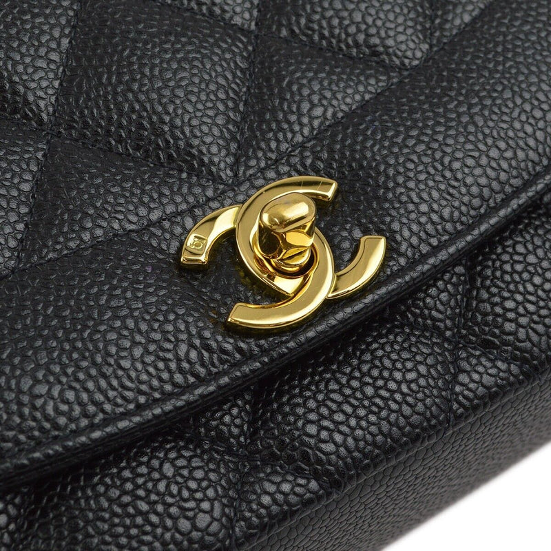 Chanel Black Caviar Medium Diana