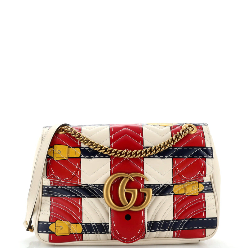 Gucci Gg Marmont Flap Bag Trompe L'Oeil