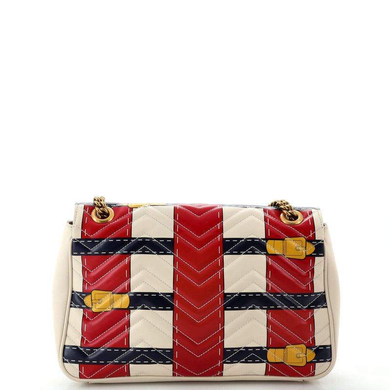 Gucci Gg Marmont Flap Bag Trompe L'Oeil