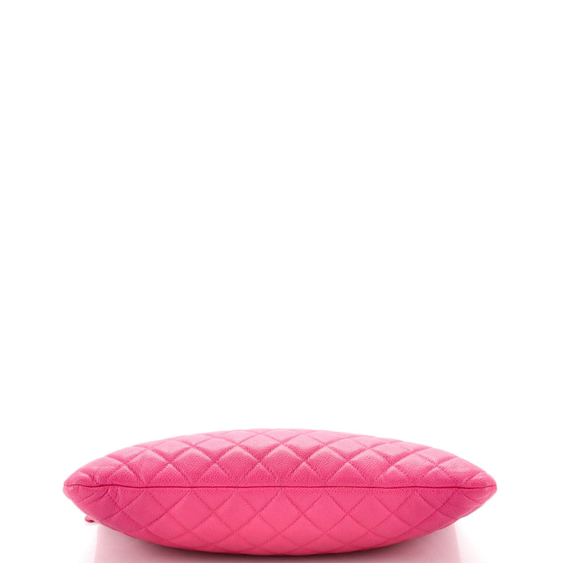 Chanel O Case Clutch Quilted Caviar