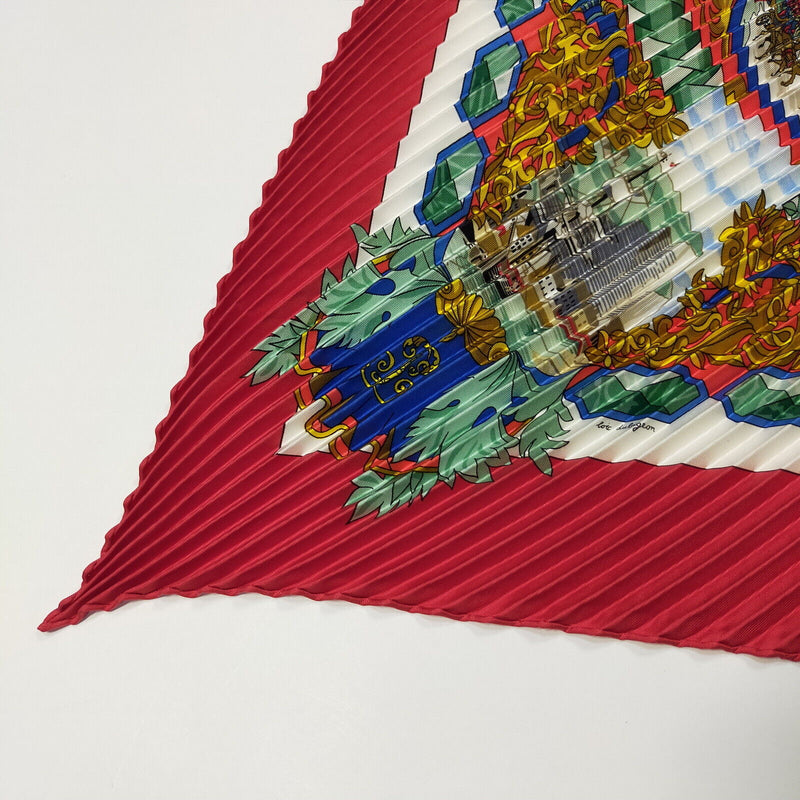 Hermes Scarf Pleats Scarve Reds