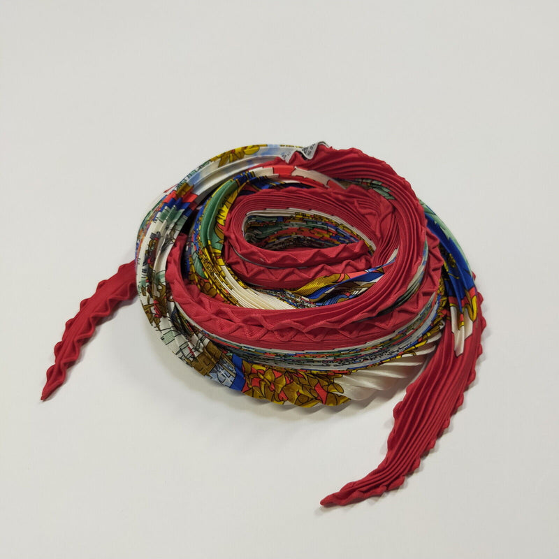 Hermes Scarf Pleats Scarve Reds