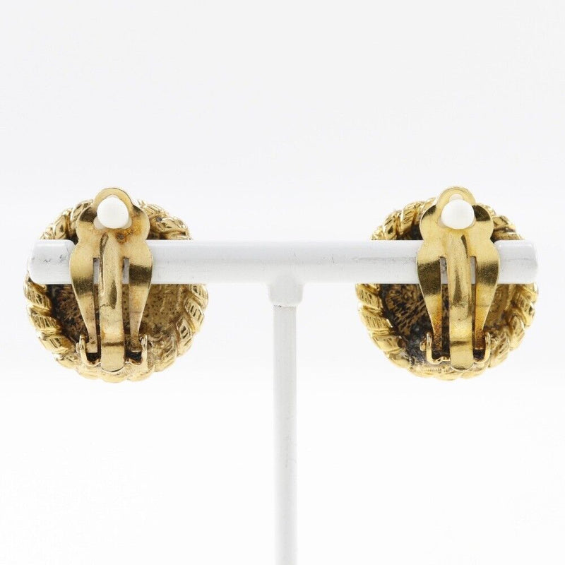 Chanel Coco Mark Earring Plated Gold