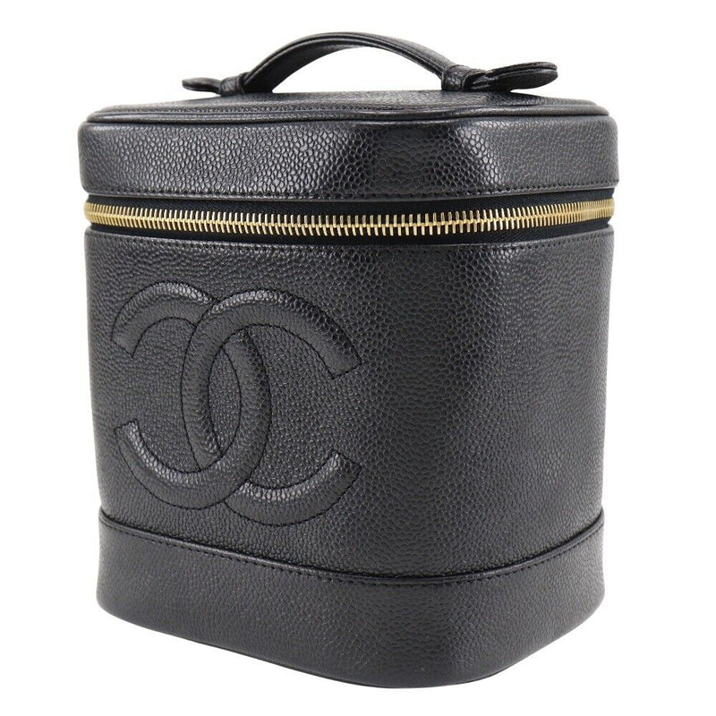 Chanel Vanity Handbag Caviar Skin Women