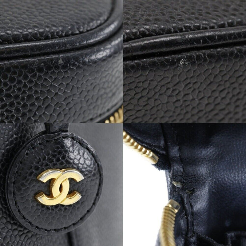 Chanel Vanity Handbag Caviar Skin Women