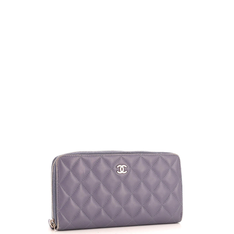 Chanel Zip Around Wallet Quilted Caviar