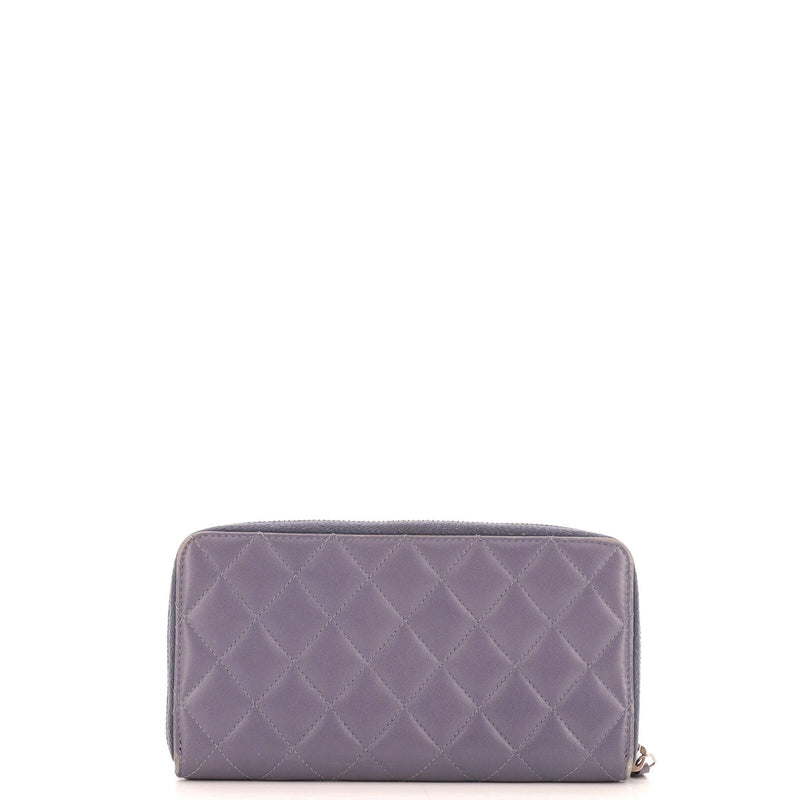 Chanel Zip Around Wallet Quilted Caviar