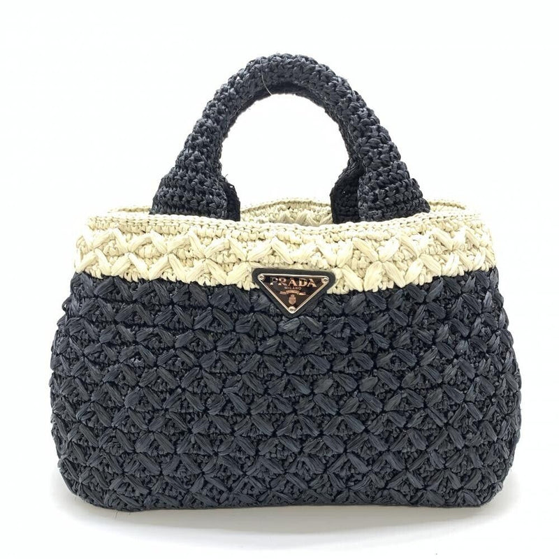 Prada Raffia Canapa Tote Bag Shoulder