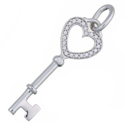 Tiffany & Co. Heart Key Diamond Necklace