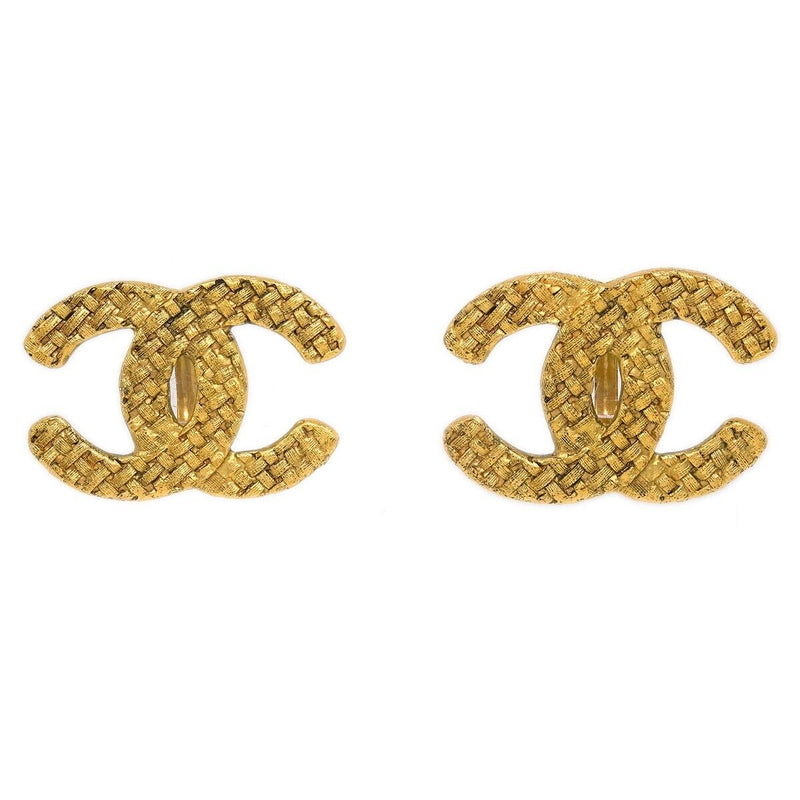 Chanel Gold Cc Earrings Clip-On