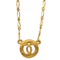 Chanel Medallion Pendant Necklace Gold