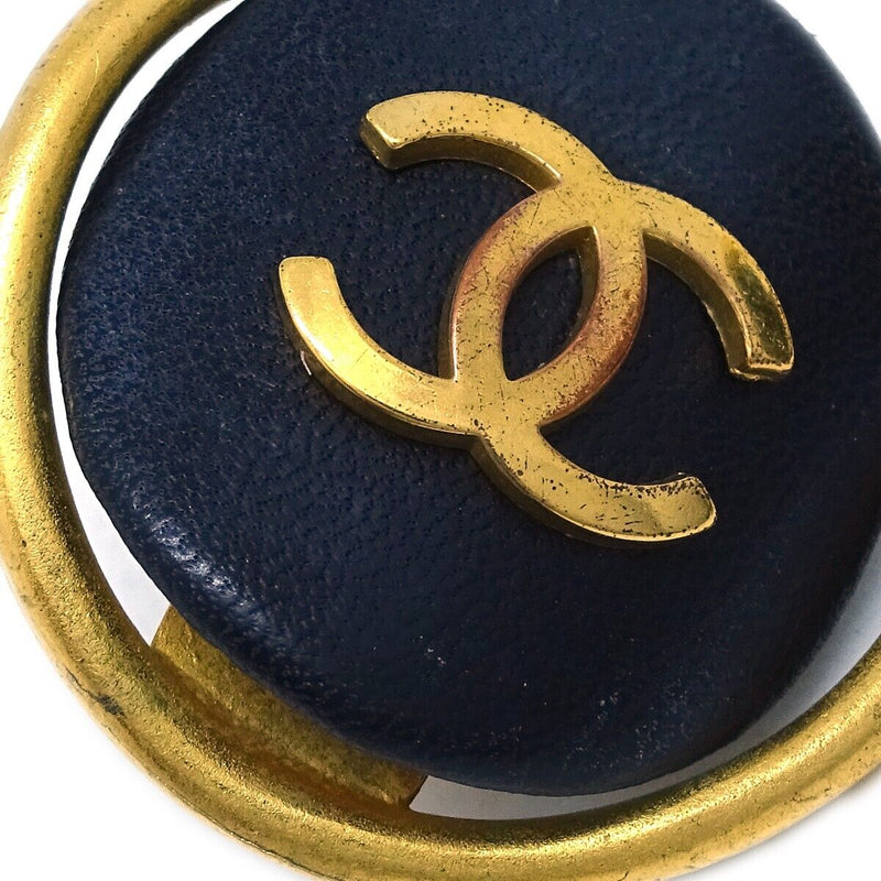 Chanel Black Button Earrings Clip-On 93A