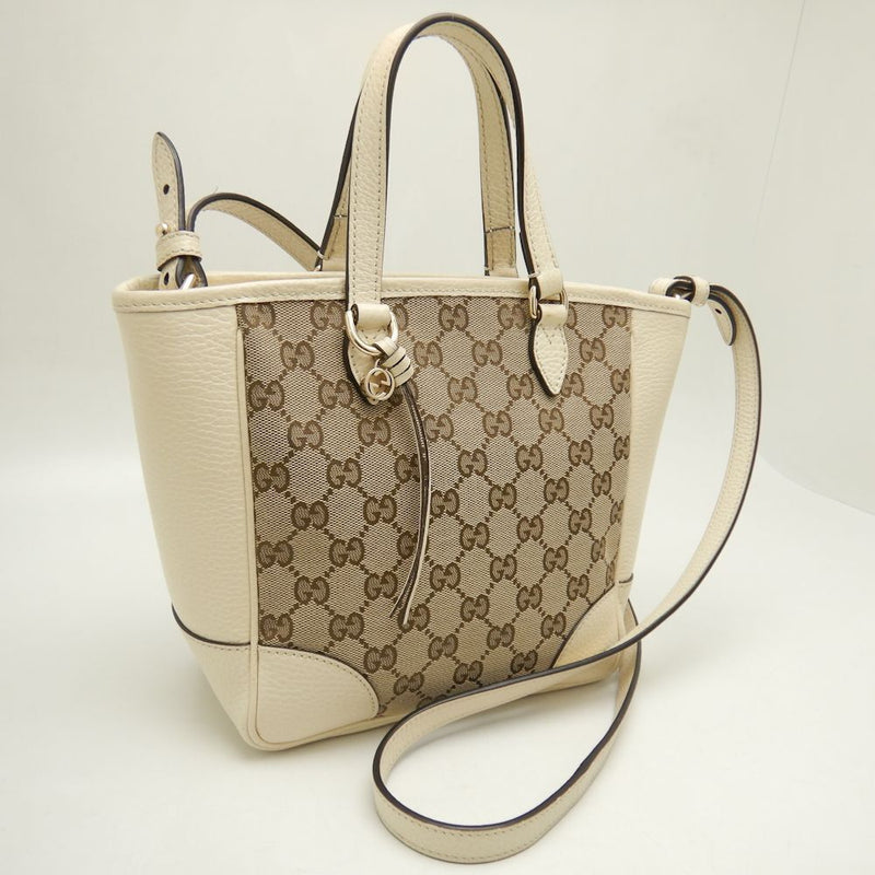 Gucci Handbag 2Way Gg Canvas/ Leather