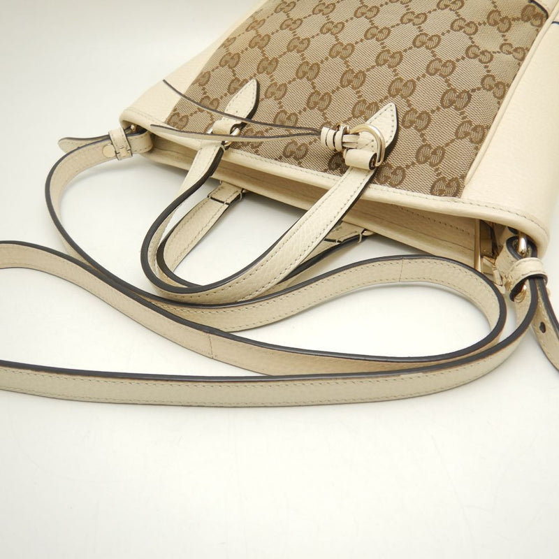 Gucci Handbag 2Way Gg Canvas/ Leather