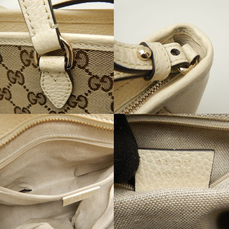 Gucci Handbag 2Way Gg Canvas/ Leather