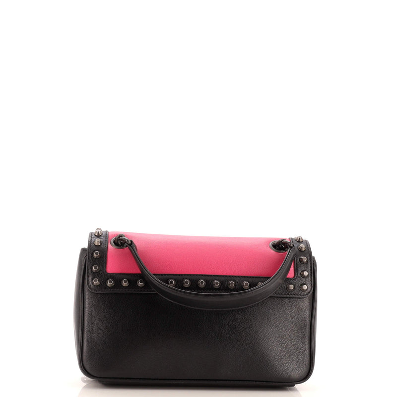 Prada Chain Flap Bag Studded Glace Calf