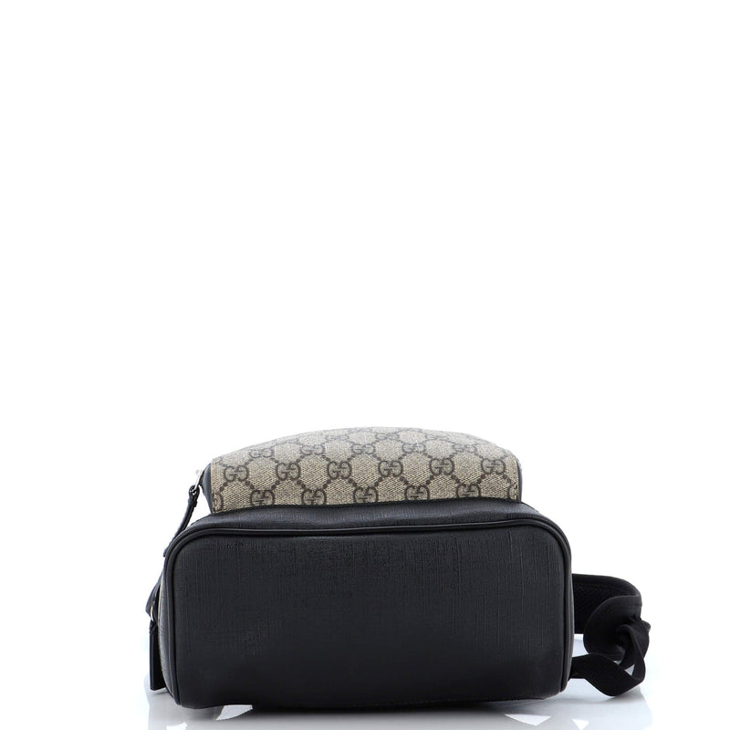 Gucci Zip Pocket Backpack Gg Coated