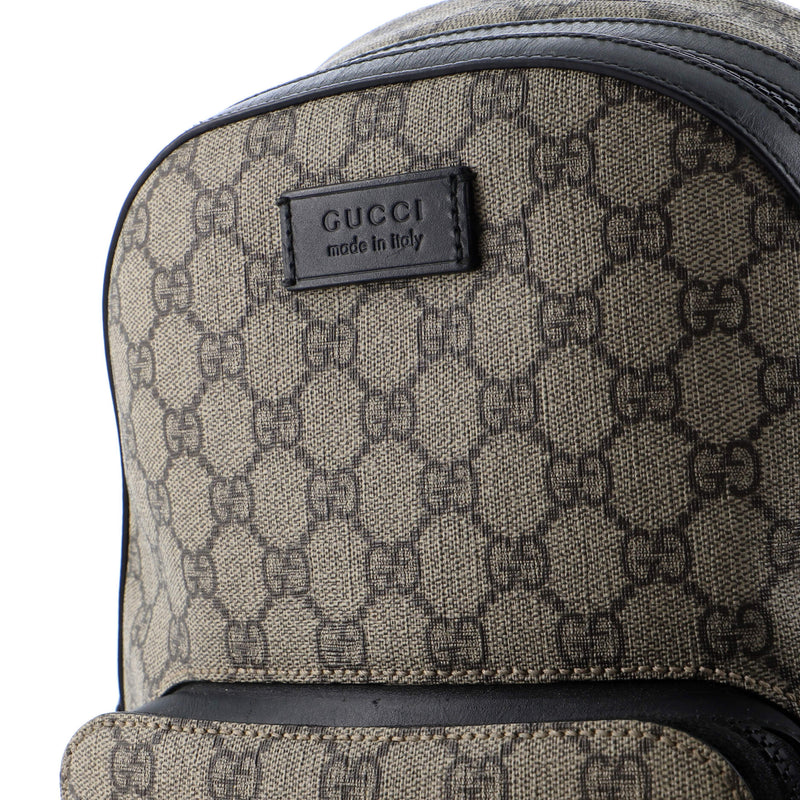 Gucci Zip Pocket Backpack Gg Coated