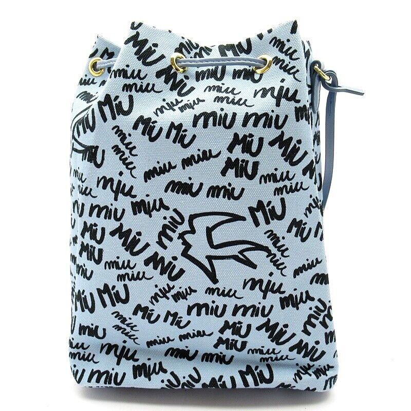 Miumiu Drawstring Bag Canvas / Leather