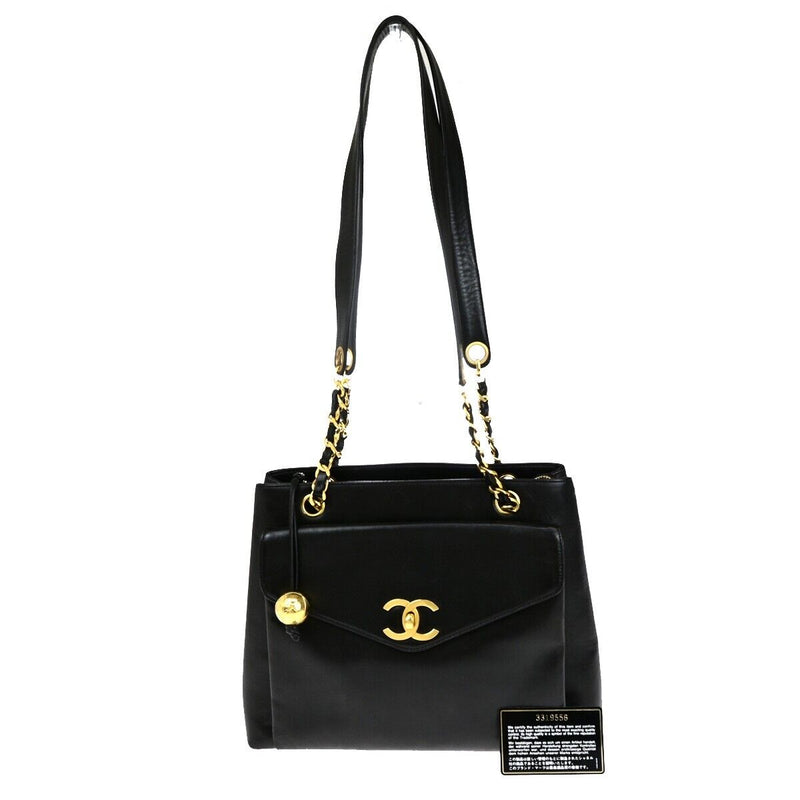 Chanel Cc Logo Chain Shoulder Tote Bag