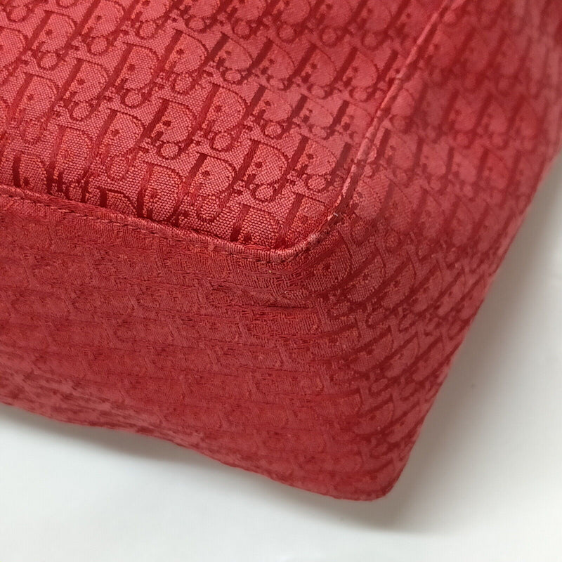 Christian Dior Tote Bag Red Canvas