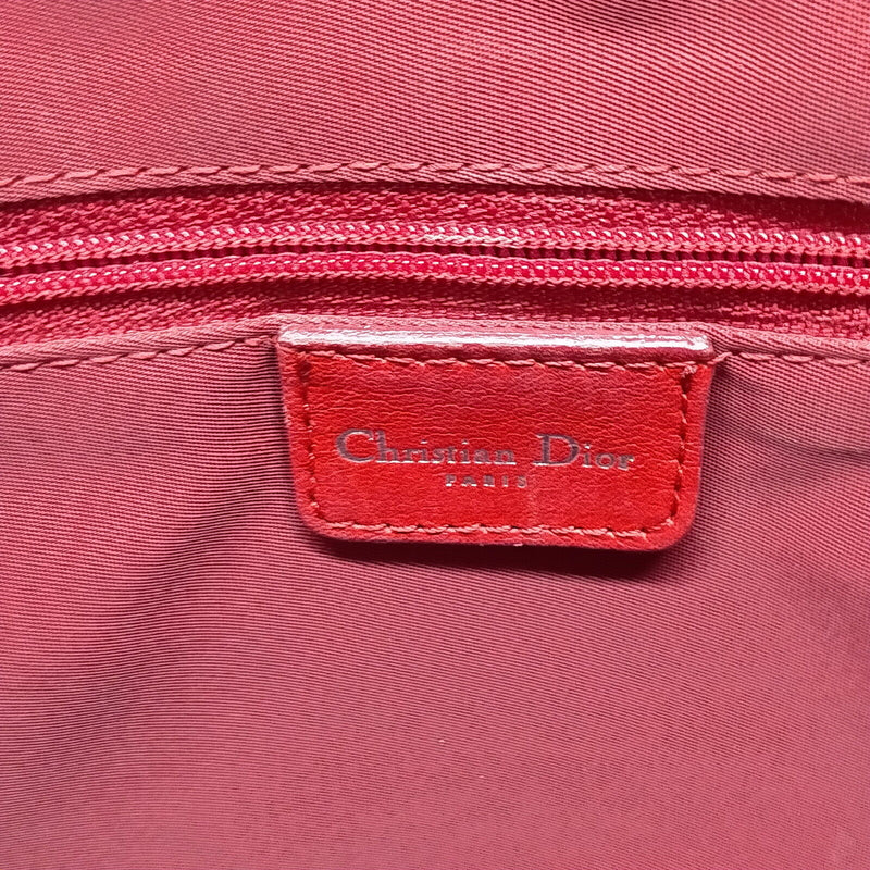 Christian Dior Tote Bag Red Canvas