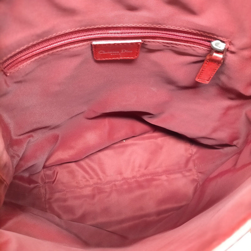 Christian Dior Tote Bag Red Canvas