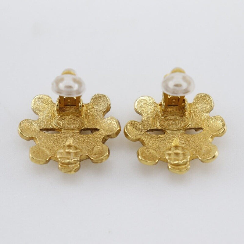 Chanel Coco Mark Earring Vintage Plated