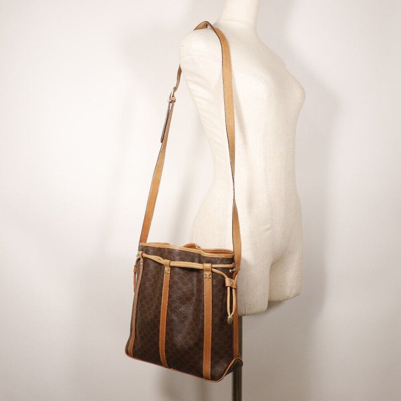 Celine Macadam Shoulder Bag Old Brown