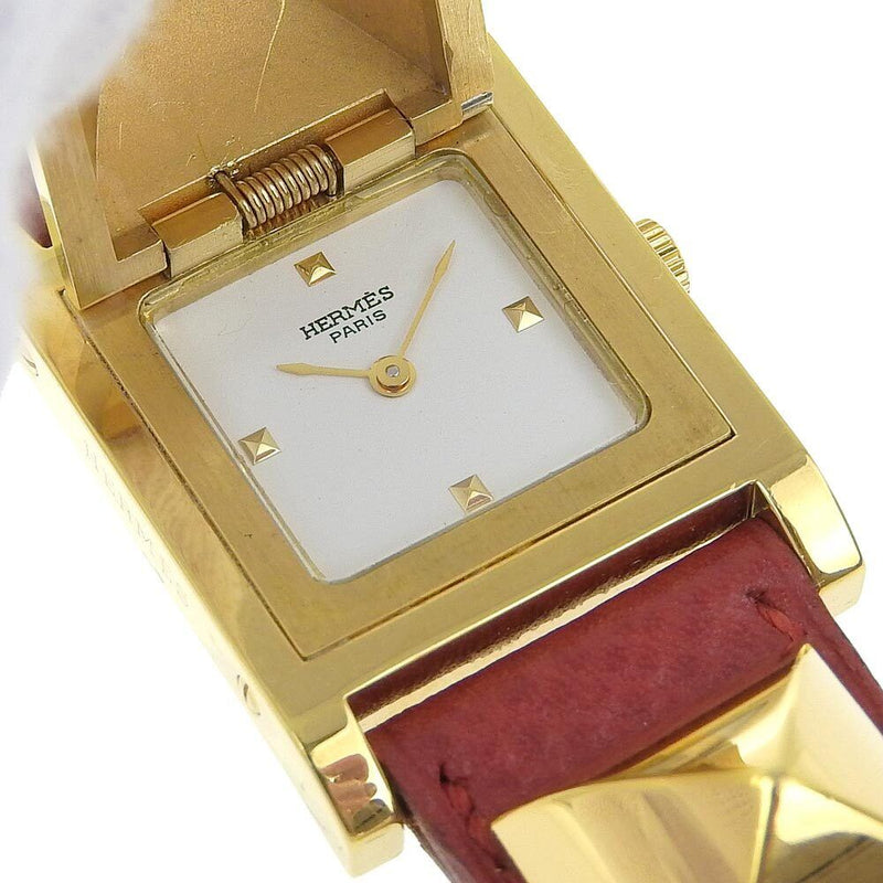 Hermes Medor Watches Wine-Red/Gold