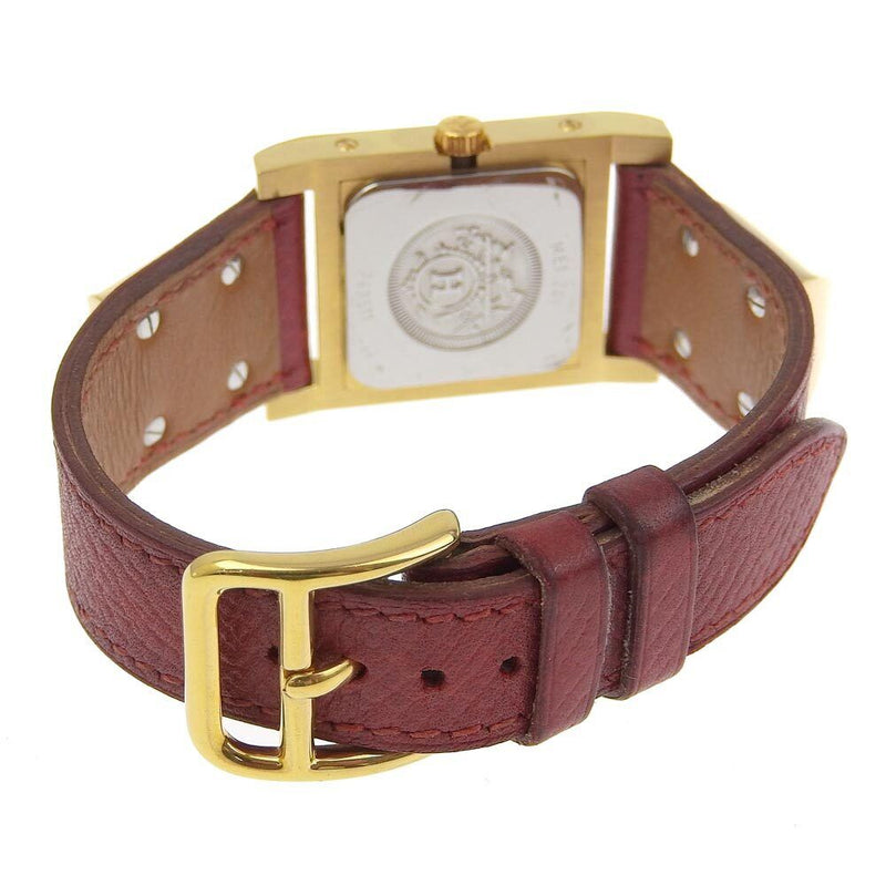 Hermes Medor Watches Wine-Red/Gold