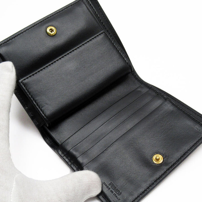 Fendi Bifold Wallet Black Leather