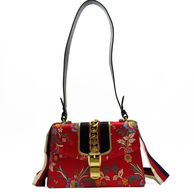 Gucci Sylvie Shoulder Bag Red /