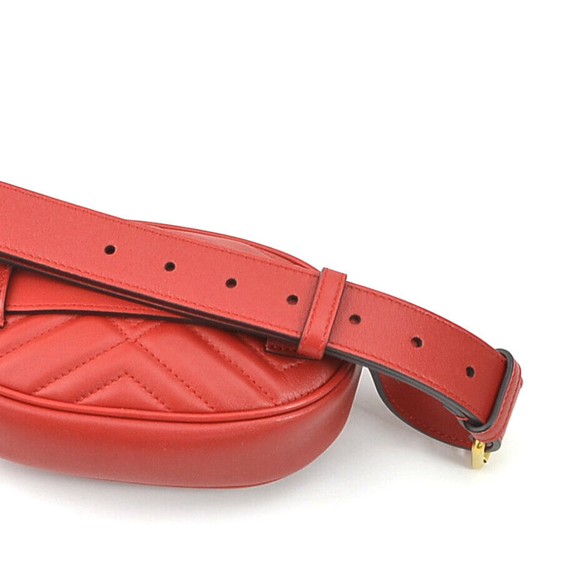 Gucci Gg Marmont Waist Bag Belt Red