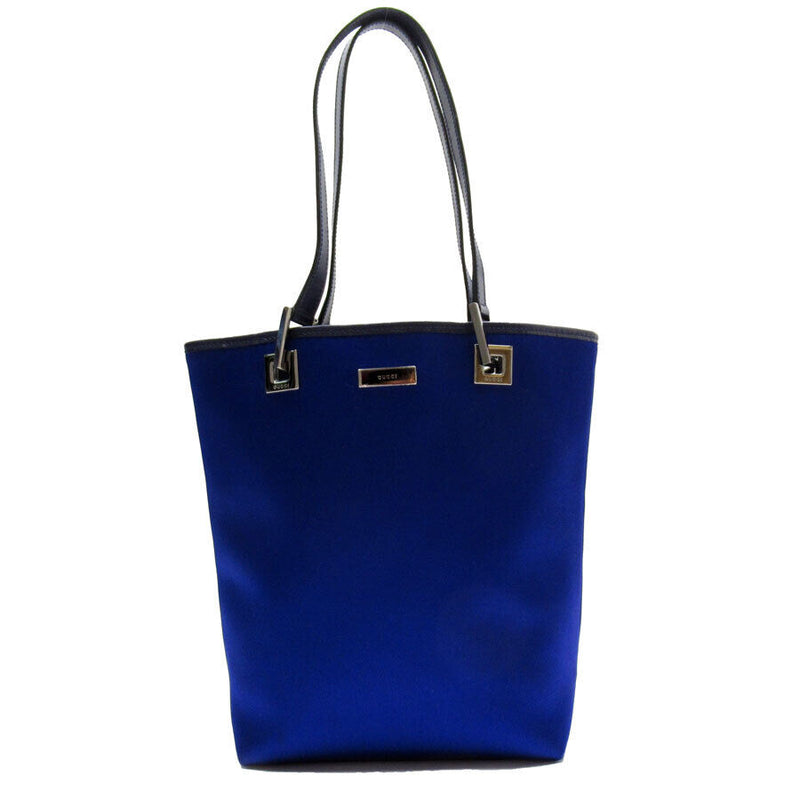 Gucci Handbag Blue Satin/Leather