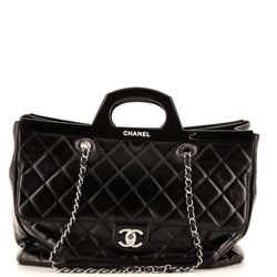 Chanel Cc Delivery Tote Quilted Glazed