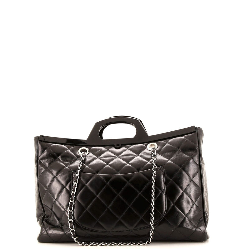 Chanel Cc Delivery Tote Quilted Glazed